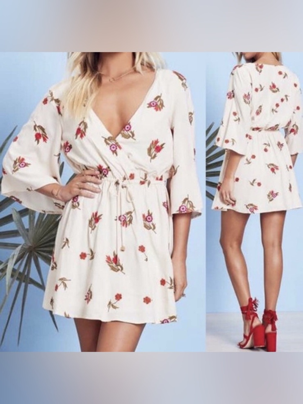 Lovers and Friends embroidered floral mini dress . Size medium